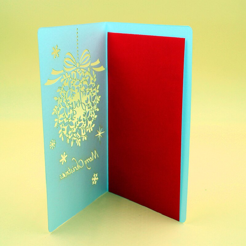 Christmas Hollow Fragrance Cards 18*10cm Fold Blessing Handmade Card Pattern Lightweight Paper Carving 3D Card