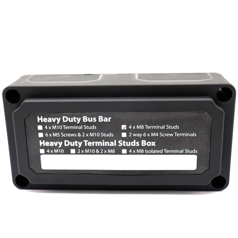 Bus BarsDC 48V 300A 4 auto Bus boot power verteilung bar mit 4xM8 Terminal spargel fahrzeug lkw RV Kabel veranstalter box