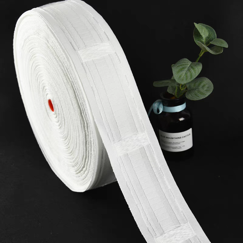 White Curtain Tape Belt for Rod Pocket Hook Polyester Multi-function Curtain Webbing Drawstring Pleat Tape Accessories