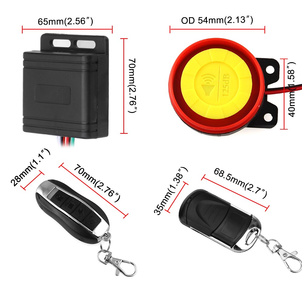 12v motorcykel cykel smart alarm, der automatisk tyverisikring alarm system fjernbetjening