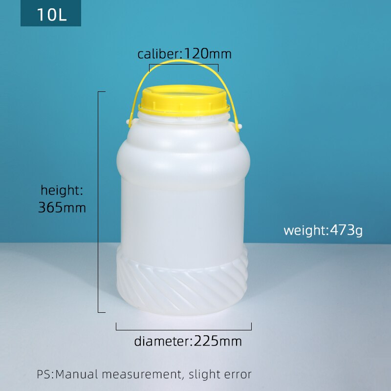 4l 5l 10l gennemsigtig plastikspand med håndtag og låg til mad vand korn opbevaringsbeholder til køkkenkøkken: 10l- b