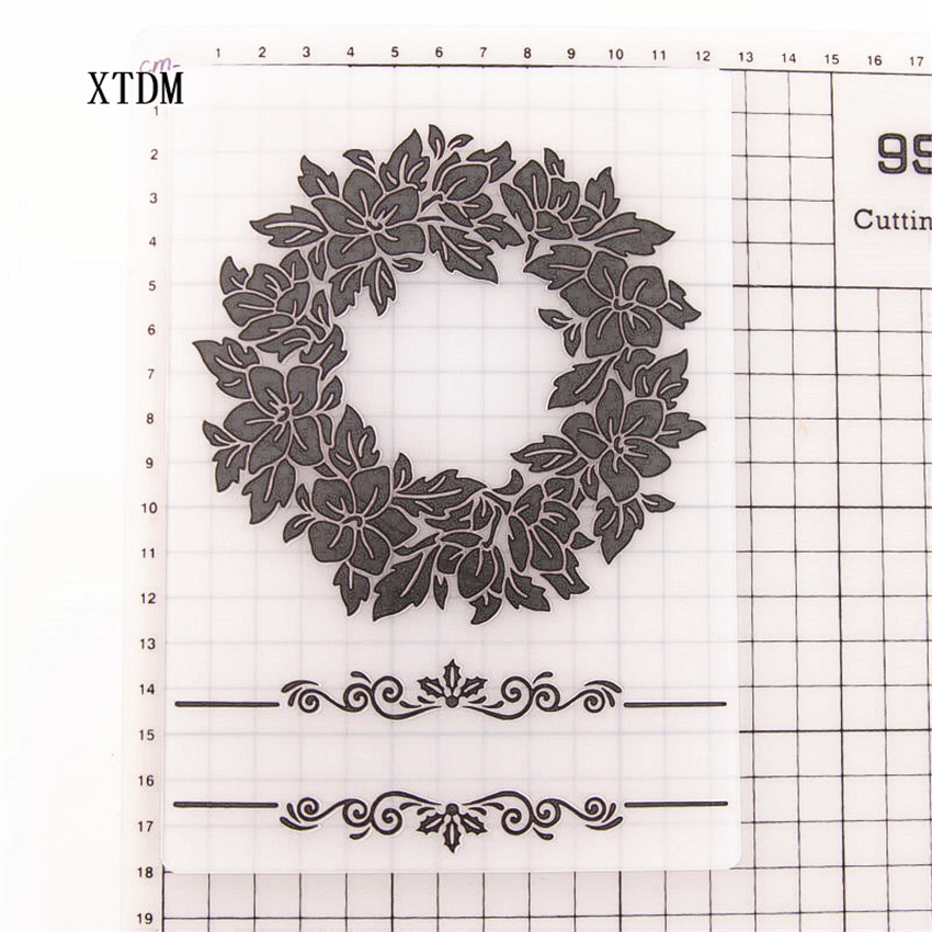 Easter plastic wreath template craft card making paper card album wedding decoration Embossing folders