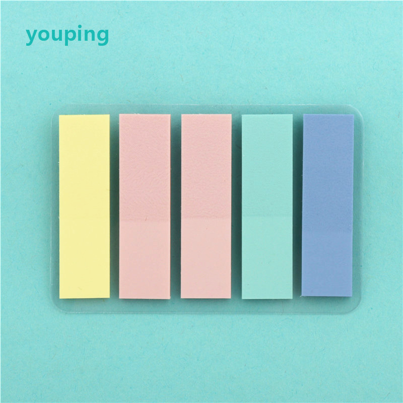 Notes autocollantes transparentes pour bloc-notes, marqueur de signet, mémo autocollant, papier de bureau, fournitures scolaires pour étudiants: YELLOW