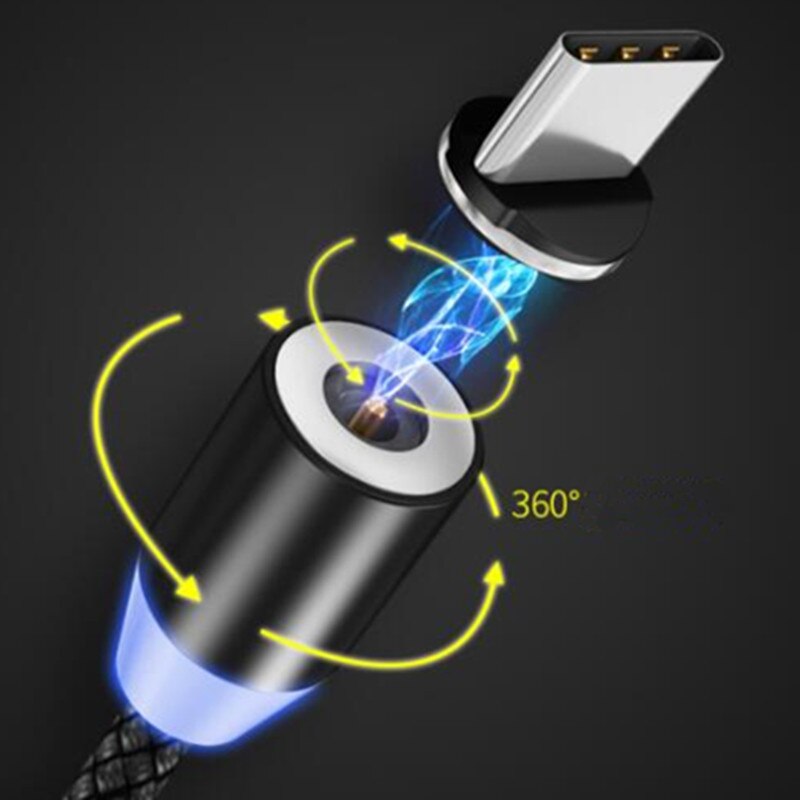 Rund magnetkontakt mikro usb c / typ c / för iphone adapter usb magnet laddare kontakt snabbladdning (endast magnetplugg)