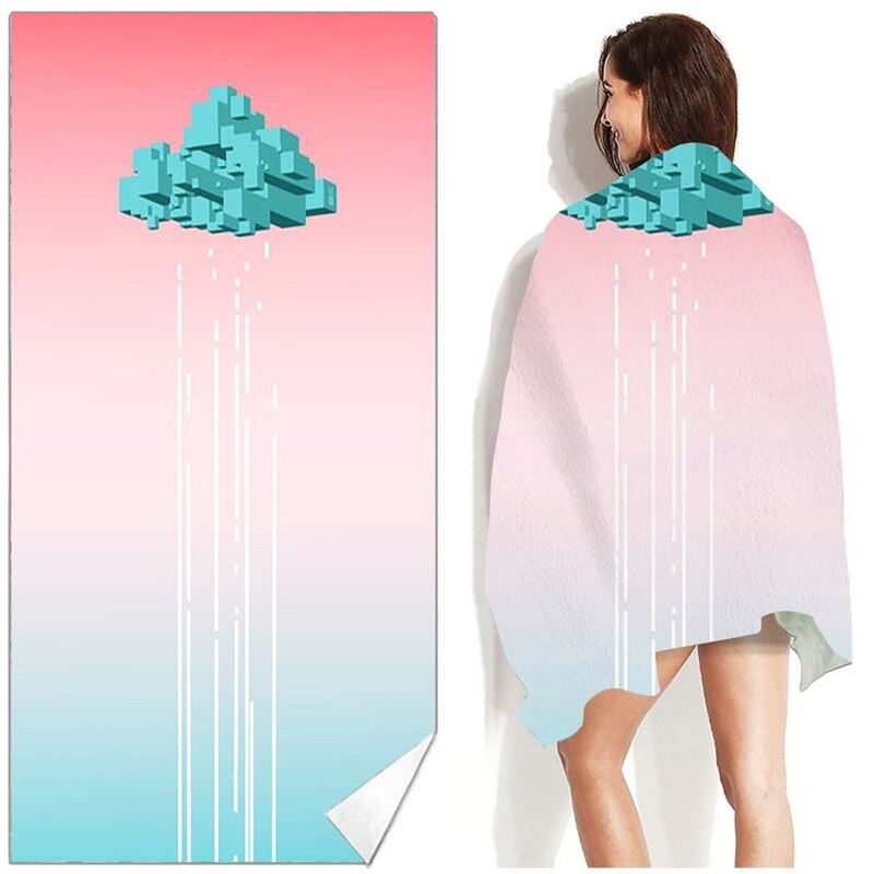 140 x 70cm store badehåndkle gym sport svømming badehåndkle sommer surfekåpe teppe spa camp reiseteppe