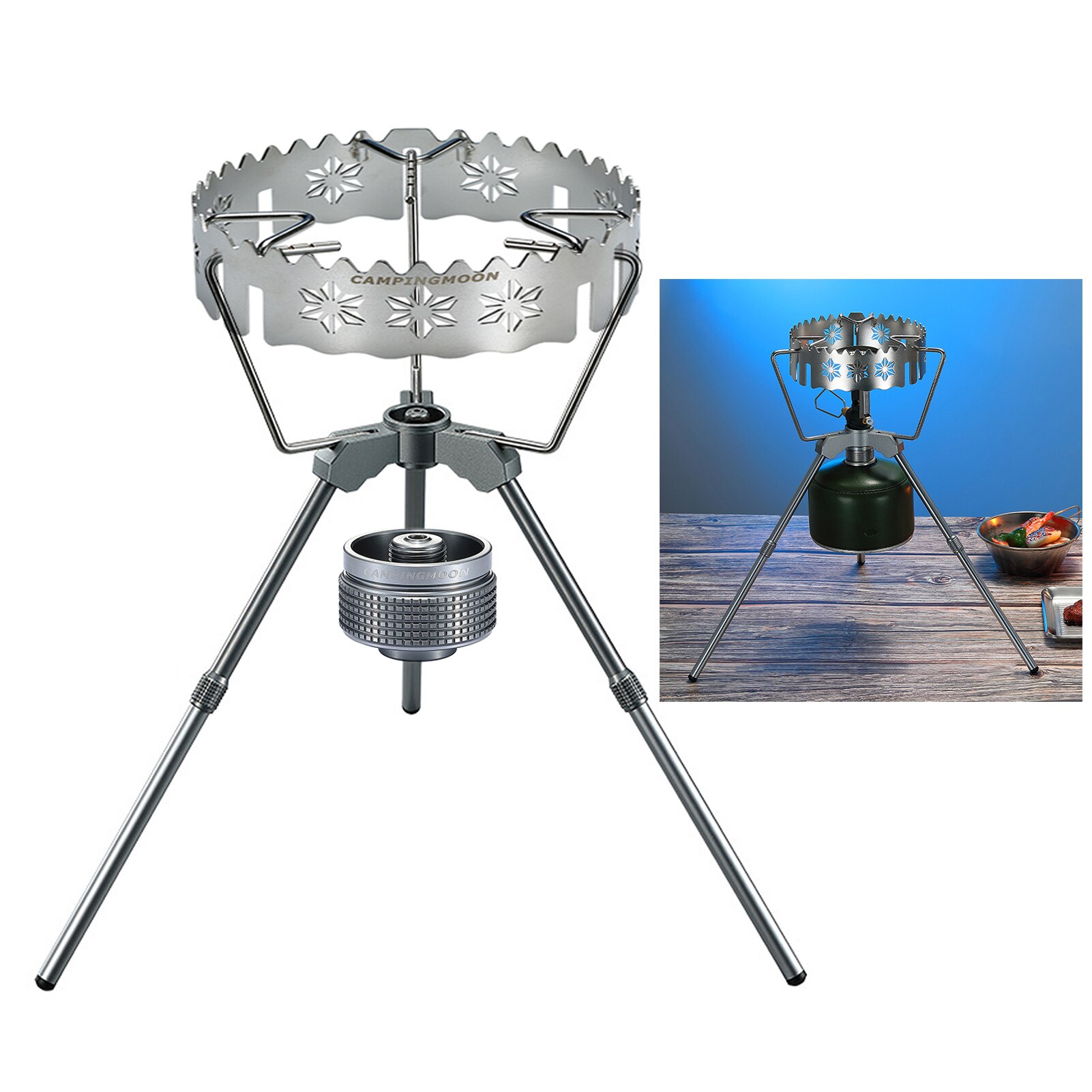 Portable Stove Rack Camping Stove Stand Bracket Holder Stove Support for Backpacking Camping Fishing Barbecue Garden Picnic: Set 2