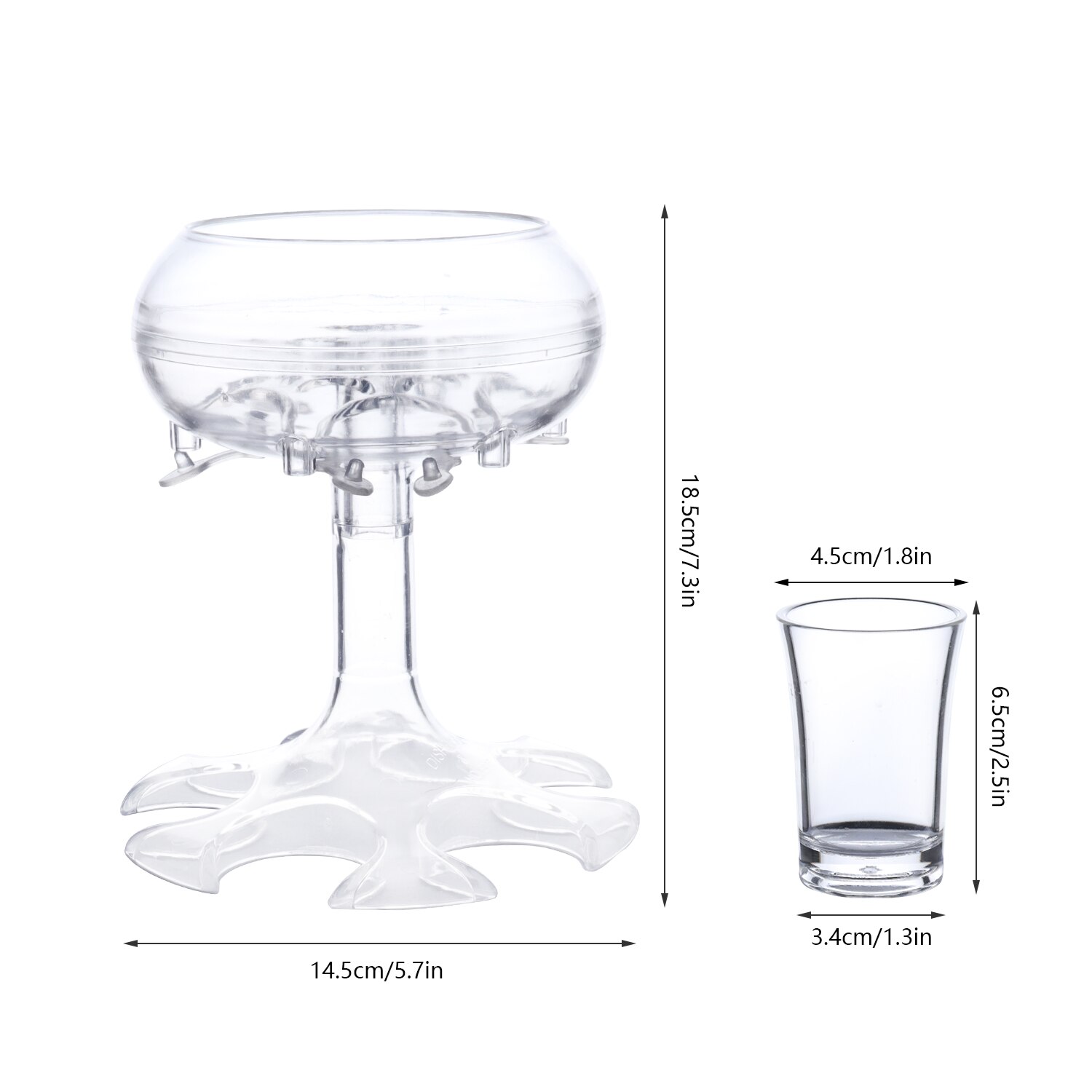 6 Shot Transparante Bekers En Dispenser Houder Set Alcohol Drank Drank Dispenser Party Bar Accessoires Voor Drankjes