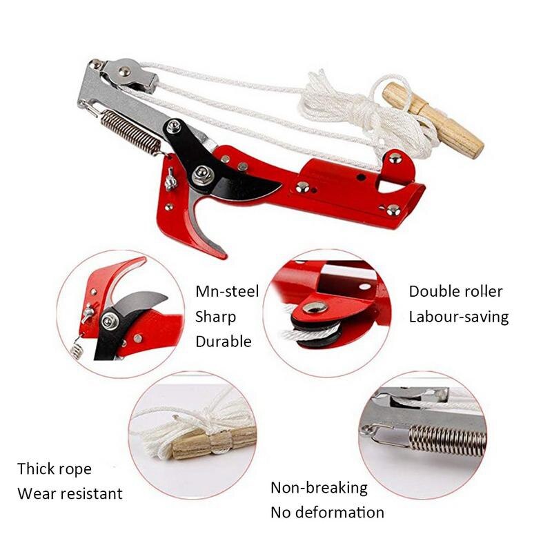 Extendable Scissors Pruning Tool Tall Tree Branch Lopper High-Altitude Shears Picking Fruit Garden Trimmer Saw Branches Cutter