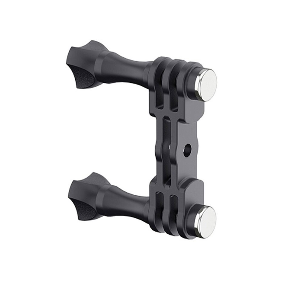 Liga de alumínio universal dupla câmera conexão suporte de montagem para gopro hero série gnome yi série led luz preenchimento acessórios