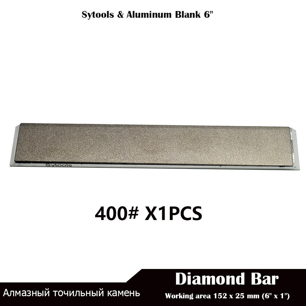 Juego de placa de aluminio para piedra de afilar, SET de piedra de afilar de 6 &quot;para Edge Pro, Hapstone, TSProf y Ruixin pro, 25 MM, 1 Uds.-6 uds.: 1pcs 400 Grit