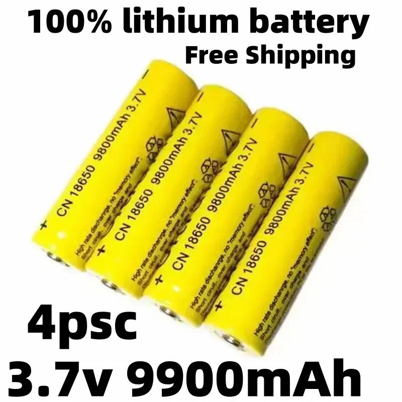 Neuer 18650 Akku 3,7 V 9900 mAh wiederaufladbarer Li-Ionen-Akku für LED-Taschenlampe, Taschenlampe, Lithium-Akku 18650,00 18650 Akku