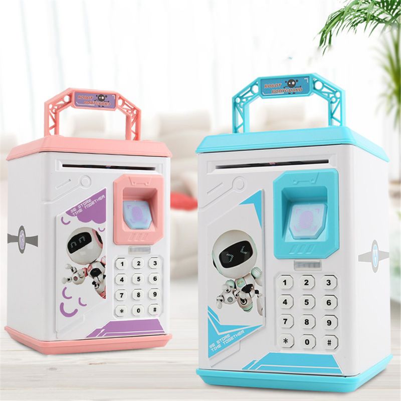 Mini ATM Electronic Coin Bank,Smart Electronic Piggy Bank Safe with Password Mini ATM Electronic Coin Bank,