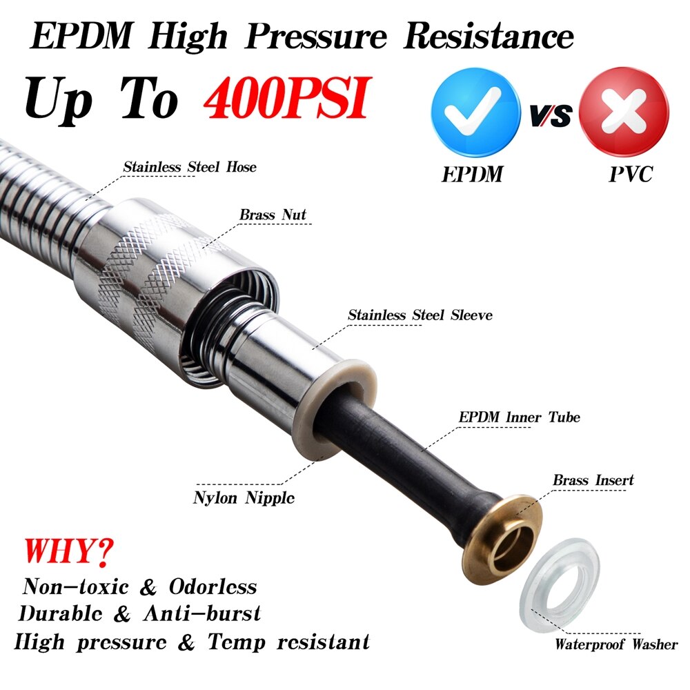 Stainless Steel Shower Hose Pipes Fittings Shower holder Water Pipe For Bath Shower head Bathroom Accessories