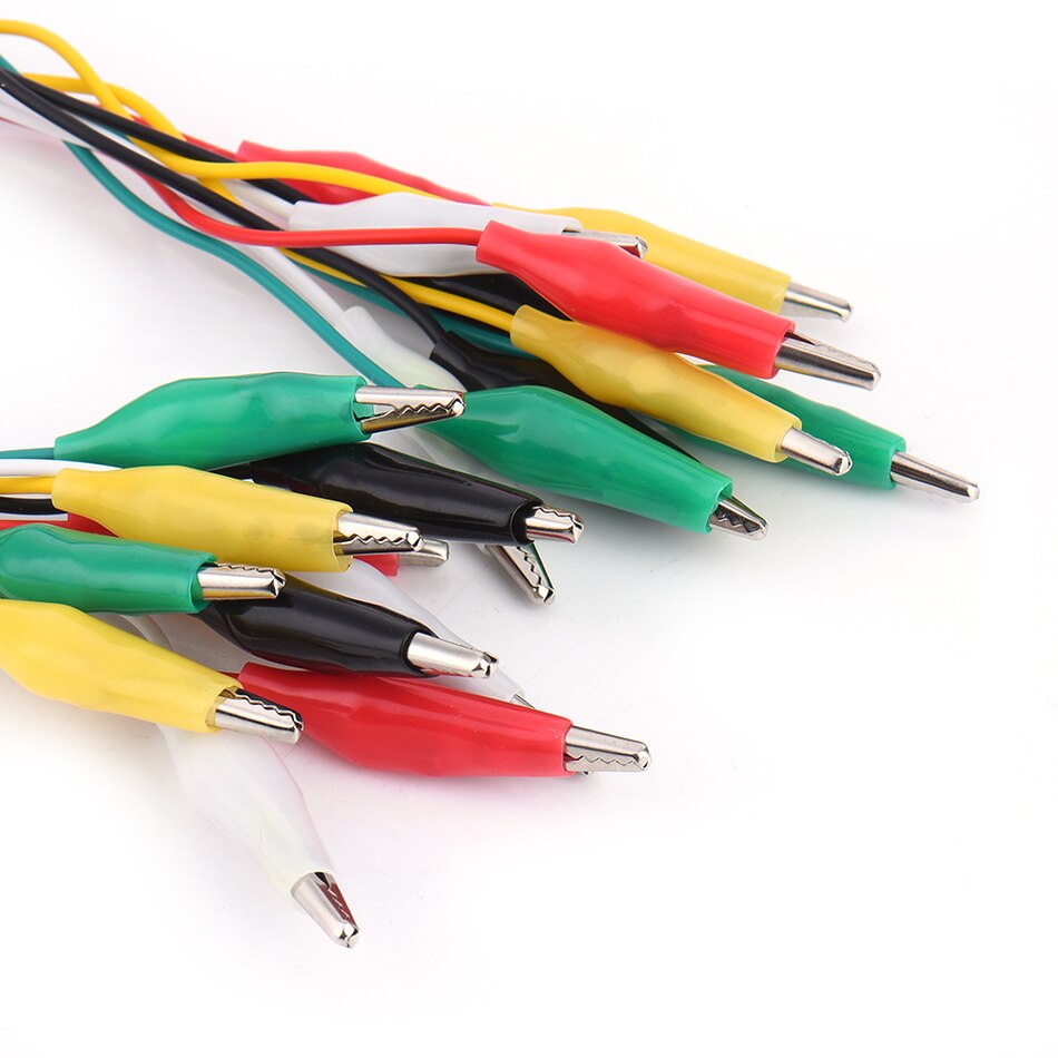 10 stks/partij Alligator Clips Leads Alligator Double ended Crocodile Clips Roach Clip Test Jumper Draad Elektronica Meetsnoeren