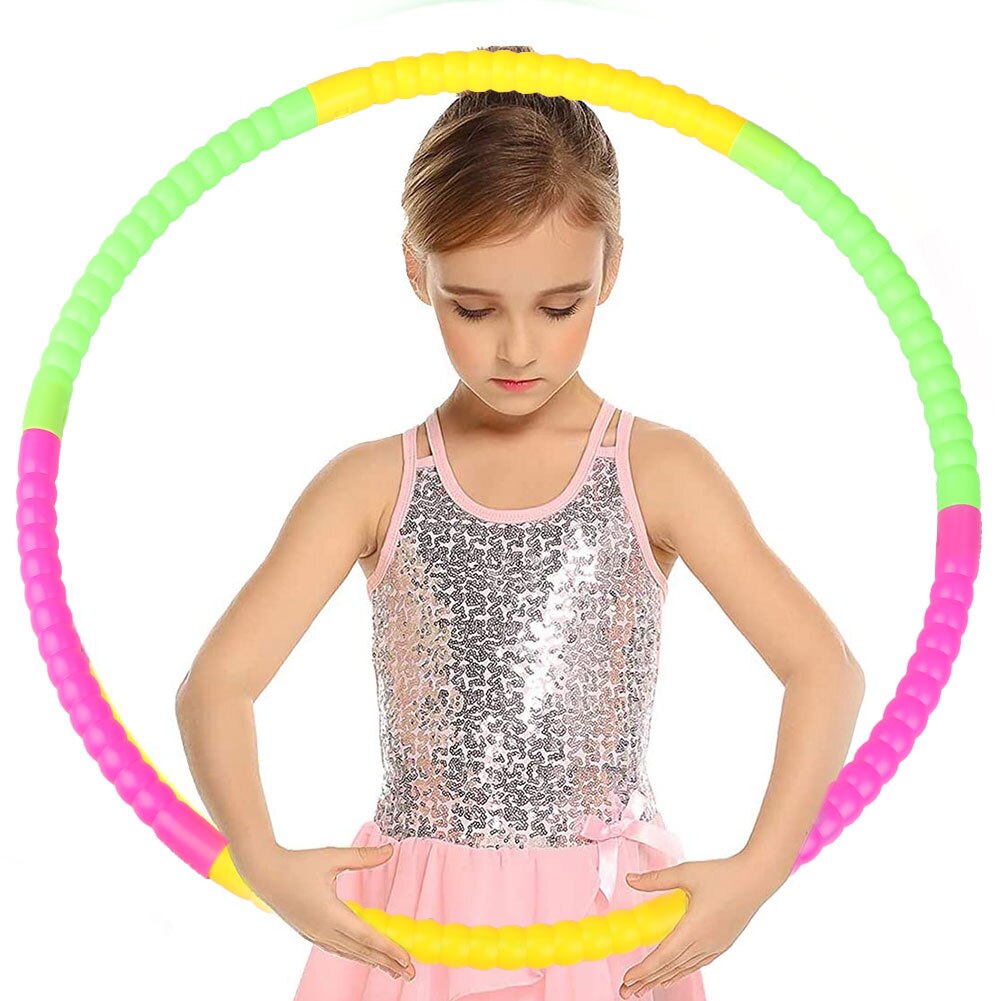 Weighted Exercise Hoop Portable Splicing Fitness Hoop Slimming Sports Hoops for Kids Bodybuilding Gymnastics Dance Playing 3PC