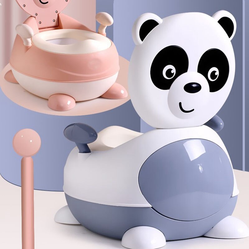 Cute Panda Baby Potty Toilet Bowl Training Toilet Seat Kids Bedpan Portable Urinal Soft Backrest Pots Seat Chair