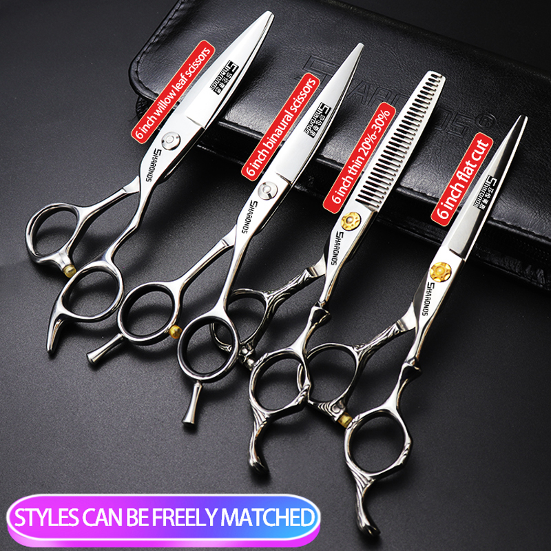 6/7 Inch Professionele Kapper Schaar Set 440C Japanse Staal Kappers Dunner Snijden Duitsland Haar Snijgereedschappen