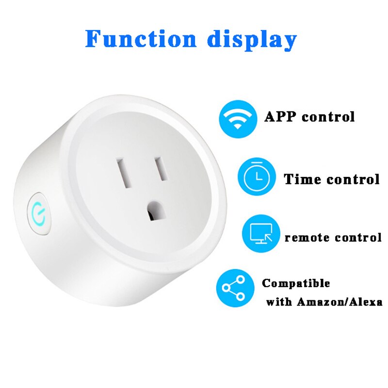 Smart WiFi Plug Adaptor Remote Voice Control Power Monitor Socket Outlet Timing Function Work With Alexa Google Home Tuya