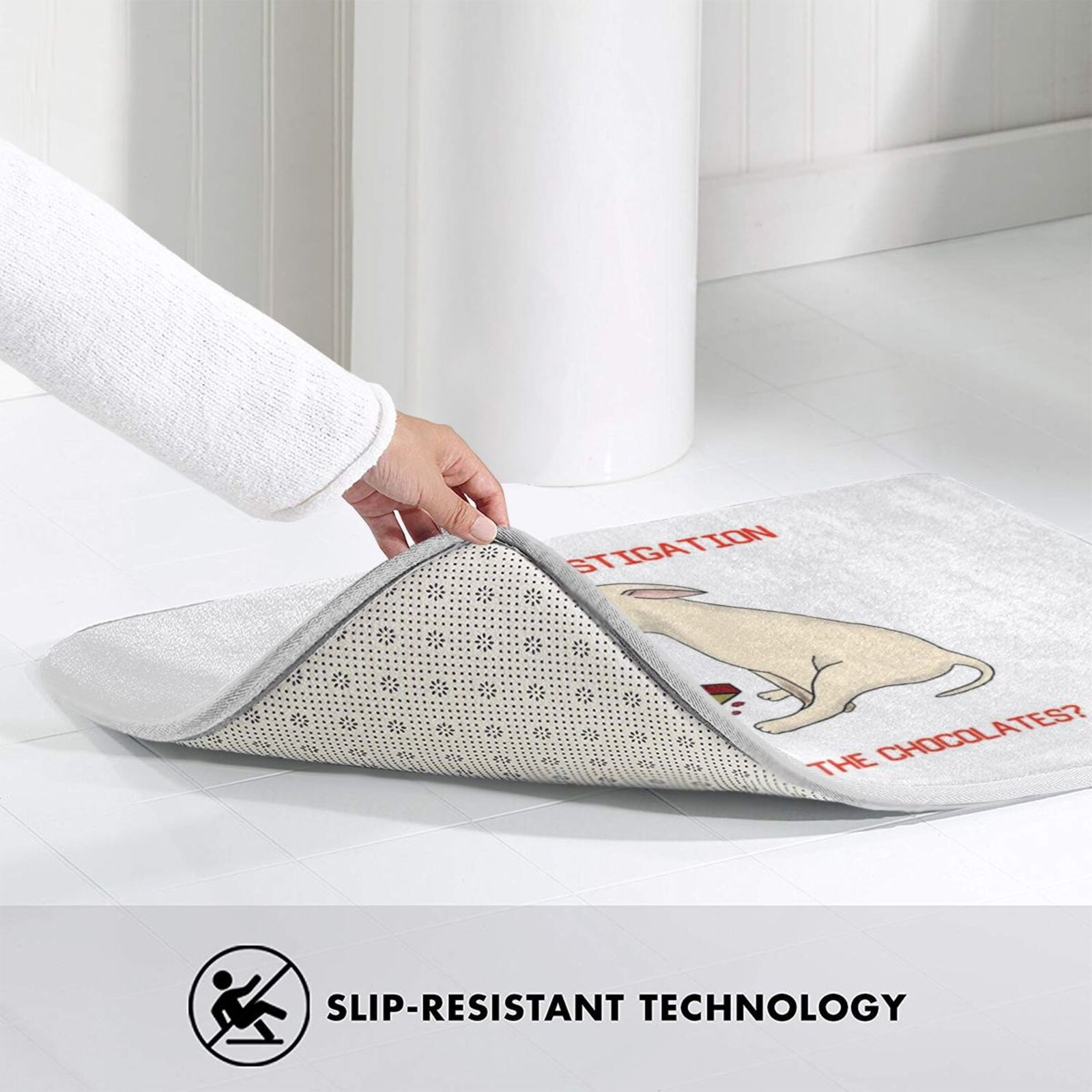 Bully Misdaad Mat Tapijt Tapijt Anti-Slip Vloermatten Slaapkamer Bull Terrier Bull Terrier Bulterier Hond Grappige Misdaad Onderzoek