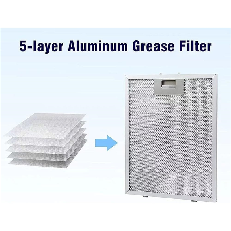B89B-para Extractor de cocina, filtro de grasa de repuesto, aspirador de malla de ventilación de campana extractora de aluminio y Metal para campana extractora