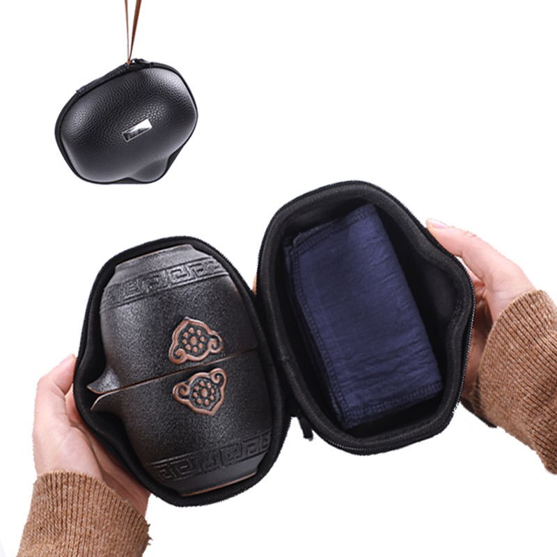 Chinese Thee Set Van 6 Reizen Thee Set Kung Fu Theeset Keramische Draagbare Theepot Porselein Teaset Gaiwan Thee Kopjes theeceremonie