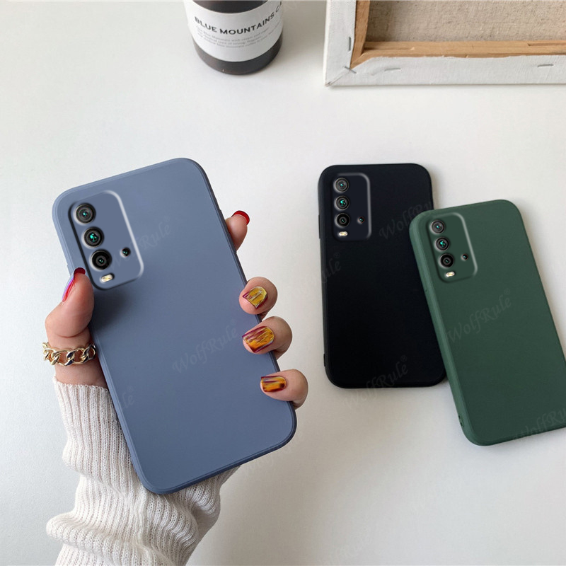 For Cover Xiaomi Redmi 9T Case Redmi 9T Capas Liquid Silicone Shockproof Phone Back Bumper TPU Soft Case Redmi 9T Fundas 6.53"