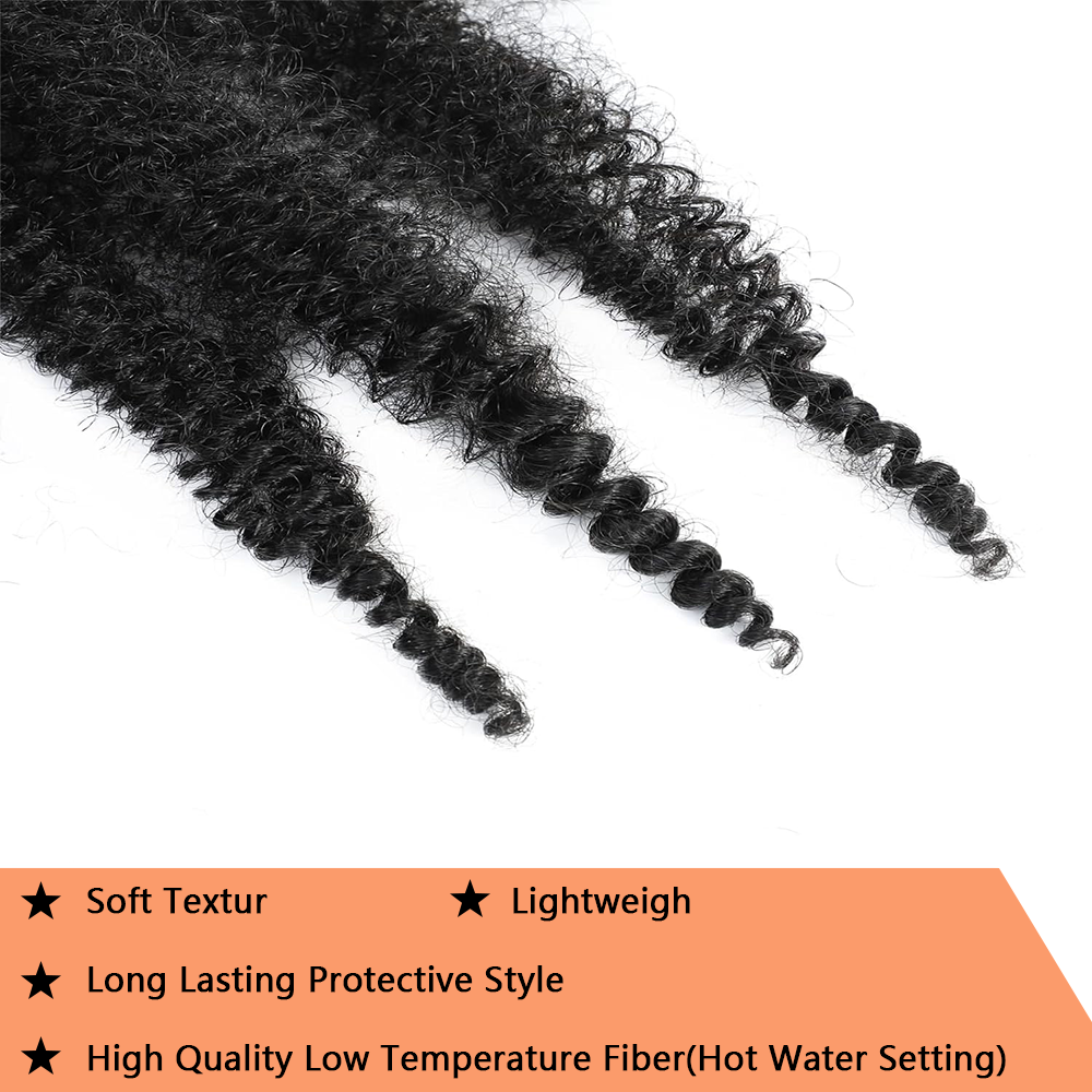 Cheveux Afro torsadés élastiques, 1/3/8 paquets de cheveux tressés Marley torsadés pré-séparés, adaptés aux cheveux synthétiques crépus Afro torsadés endommagés