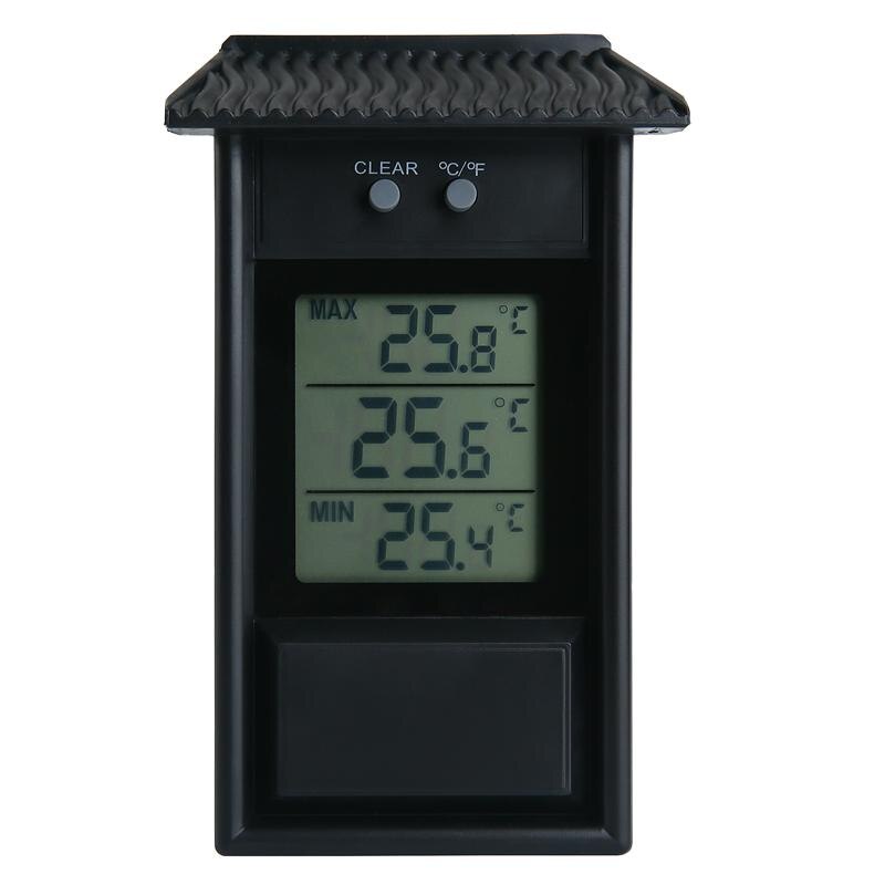 Termómetro impermeable para jardín, medidor de temperatura con orificio de gancho, interruptor de 20 ~ 50C C/F, para ventana exterior, refrigerador