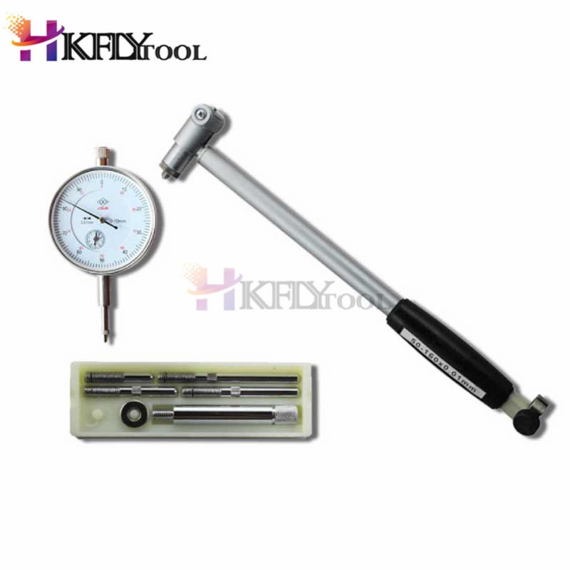 Dial bore gauge 50-160mm motor cylinder indikator måle gauge 0.01mm w / box mikrometer cylinder intern bore engine gage