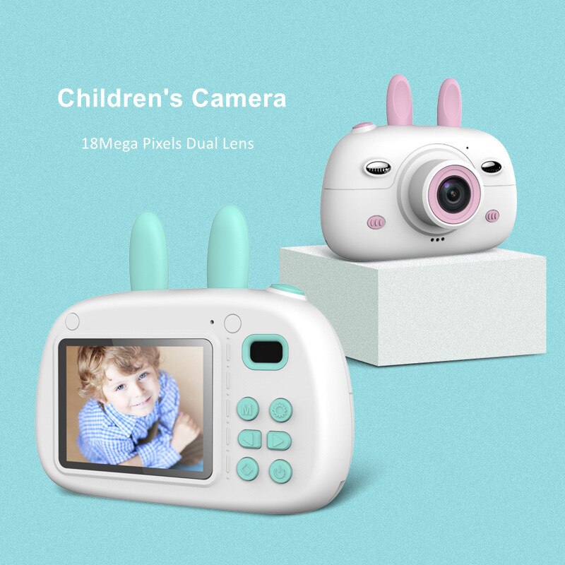 Schattige Kinderen Camera A3 Mini Digitale Camera Hd Dual Lens 18MP Kids Camera Voor Schieten Foto Video 1080P kind Speelgoed Voor Meisjes