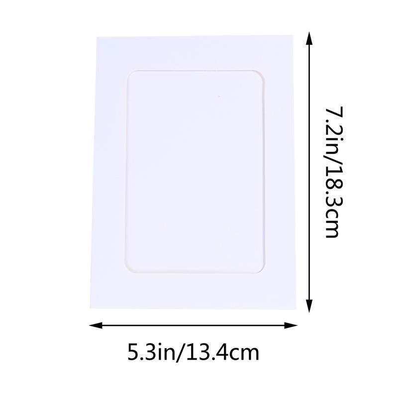 30 stuks 6 inch papieren fotolijst, retro kraft fotolijst hangende decoraties met touw en clips (kraft)