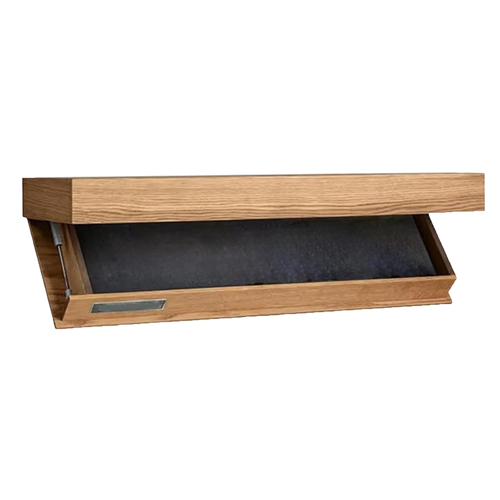 Houten verborgen zwevende plank met geheim compartiment Vitrinekastrek Aan de muur gemonteerde verborgen planken voor woondecoratie: YELLOW