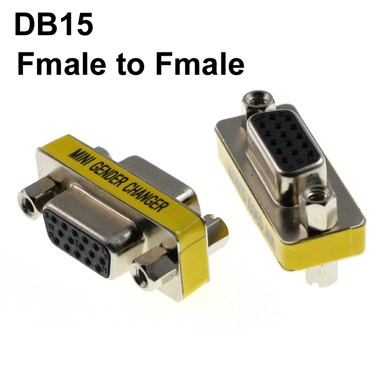 MINI DB9/DB15 9/15Pin Female/Female/Male Gender Changer VGA Plug connector Adapter D-Sub RS232 Serial Plug Connector