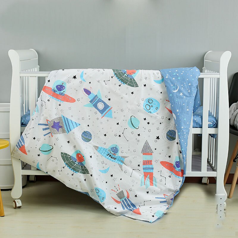 100*130cm baby dynebetræk til piger og drenge bomuldsseng seng tegneserie baby sengetøj dynebetræk uden fyldstof: Burgunder