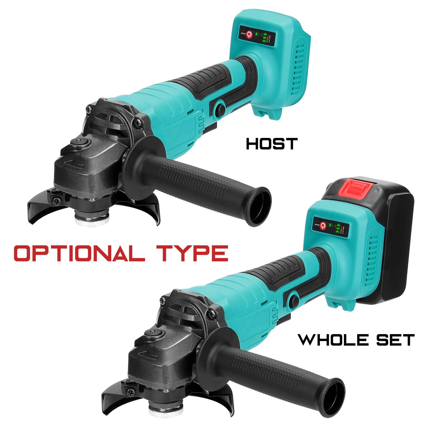 125mm Multifunctional 18V Electric Angle Grinder 11000rpm High Rotation Speed Grinding Tool for Cutting Wood Iron