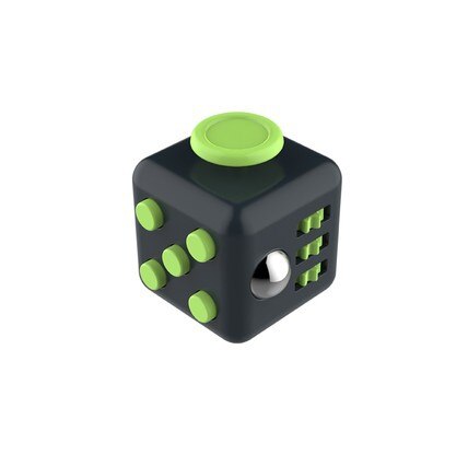 Min cube Spielzeug Vinyl Schreibtisch Finger Spielzeug Squeeze Spaß Stressabbau 3,3 cm Anti-Stress-: Black Green