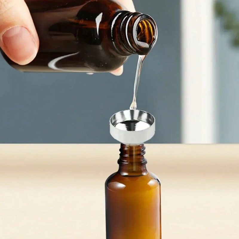 5-teiliger Mini-Trichter aus Edelstahl für Küche, Öl, Flüssigkeitstrichter mit abnehmbarem Filter, breiter Öffnungstrichter zum Einmachen von Küchenutensilien