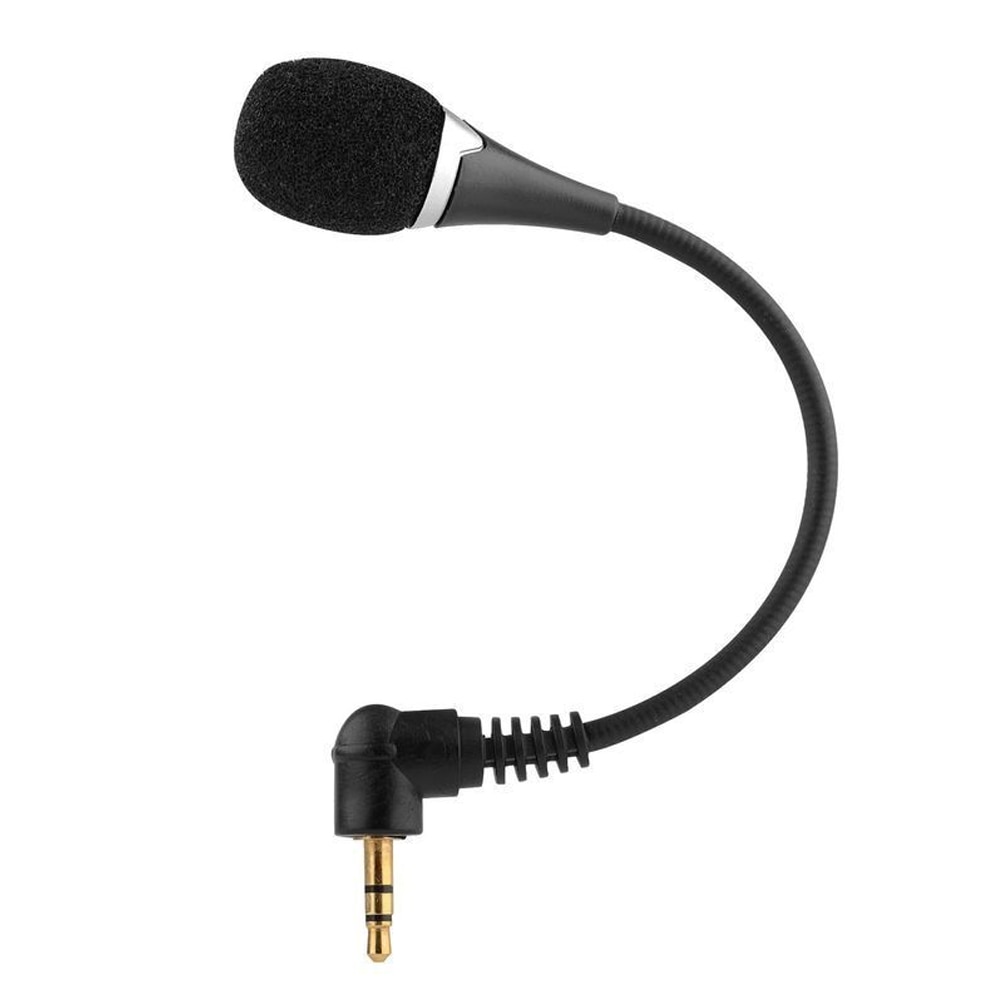 External Mini Microphone 3.5 mm Plug Flexible Neck Omnidirectional Microphone for Laptop Conference Noise Reduction Microphone