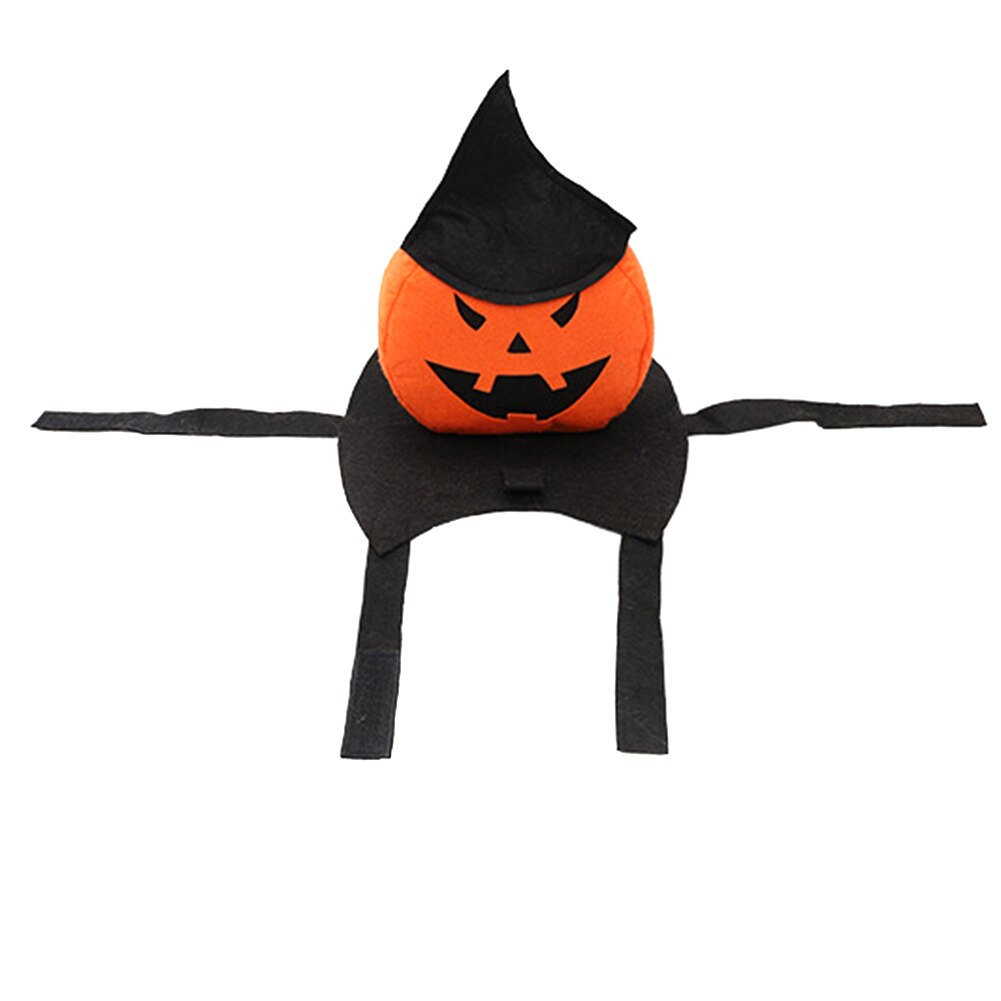 Kjæledyrhund halloween gresskar kostyme gresskar ridder med trollmann heks lue hundeklær kostyme  ud88