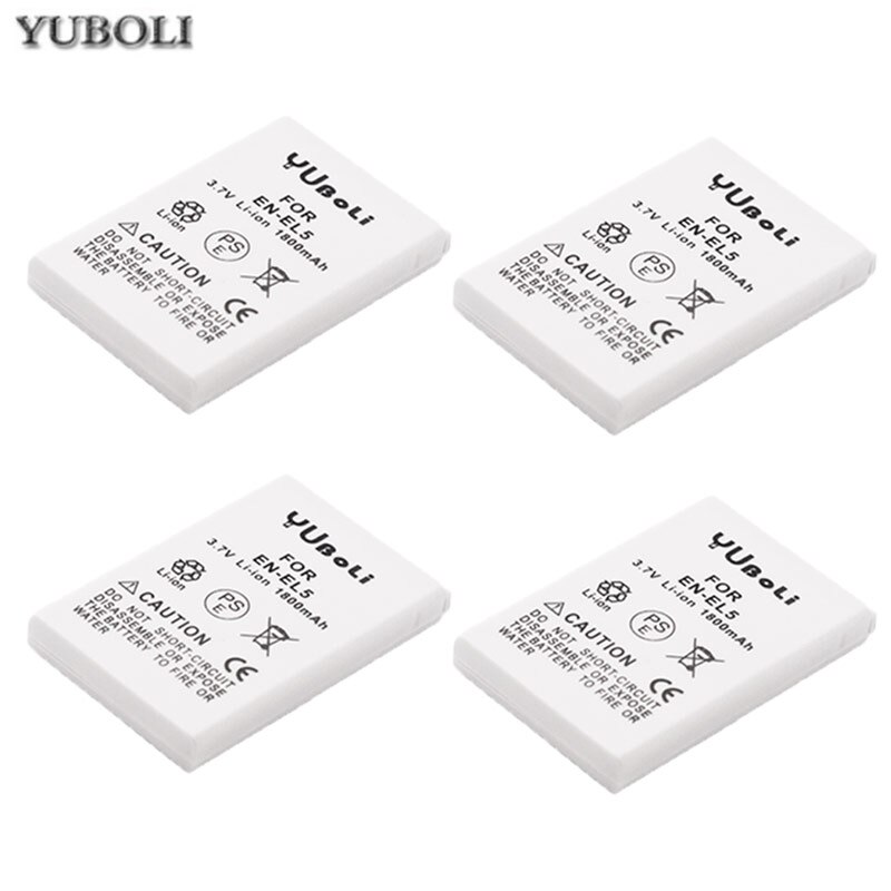 Batterie 3.7v 1800mah EN-EL5 ENEL5 EN El5, pour appareil photo Nikon Coolpix P80 P90 P100 P500, accessoires d'appareil photo: 4battery