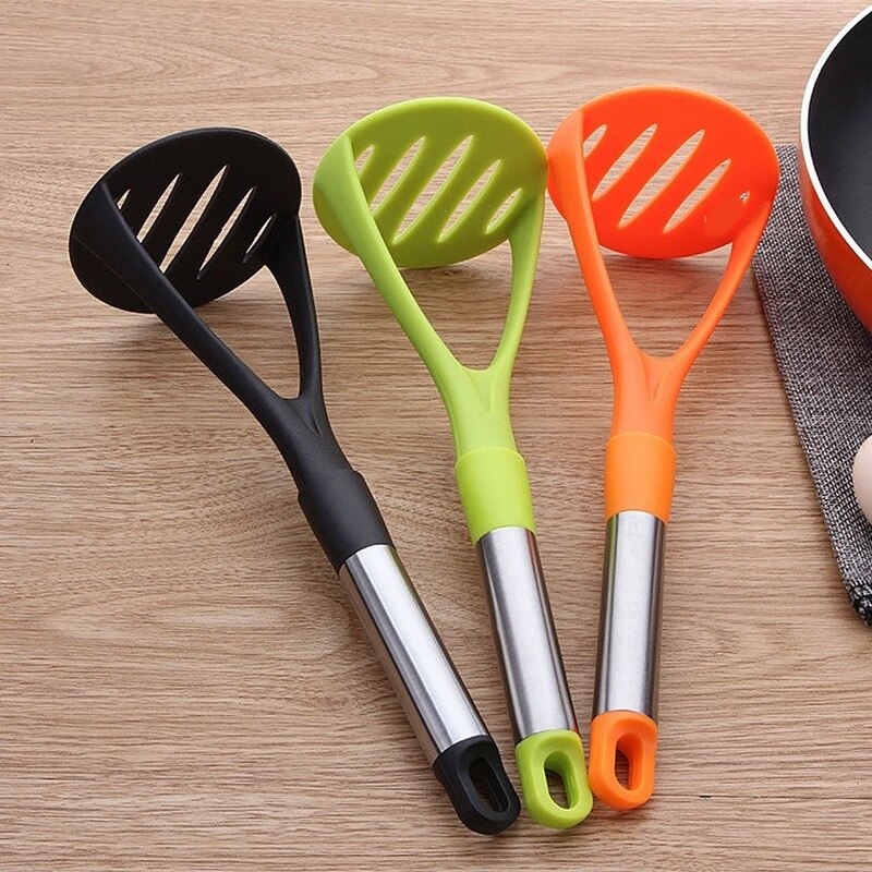 ZLCA Potato Mashers Kitchen Cooking Tools For Stainless Steel PP Plastic Pressure Mud Puree Vegetable Press Maker Accessories