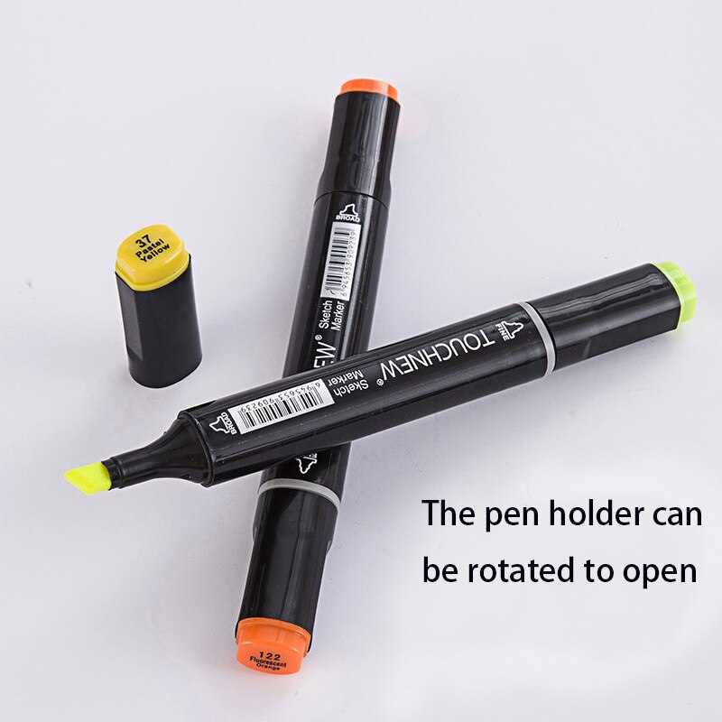 TouchNew Artist Marker Pens 24 Colours Blendable Alcohol Brush Pen Skin Tone Set for Portrait Illustration Drawing Art Markers