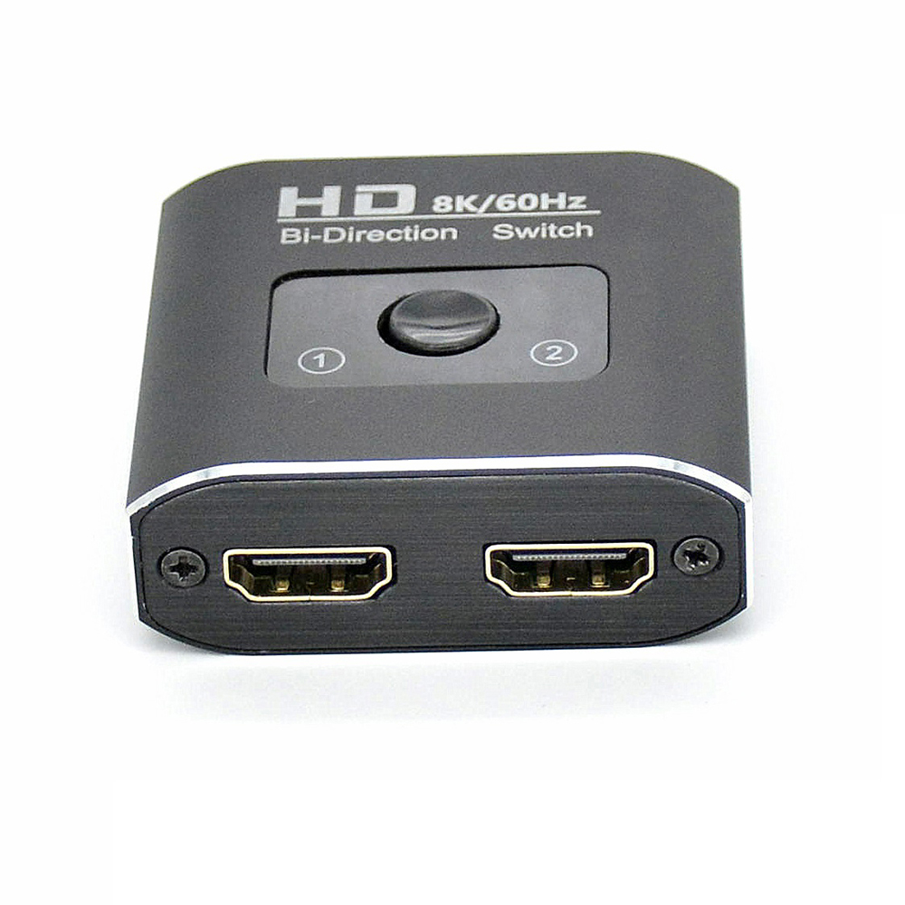 Tovejsafbryder 8k x 60hz hdmi-splitter 1 x 2 hdmi-switch 1 in x 2 ud videofordeler splitter  hd 1080p x dobbelt skærm til bærbar computer: Hvid