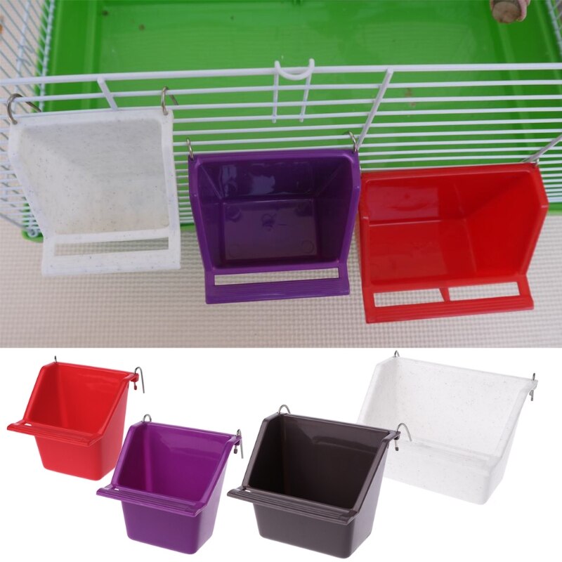 Plastic Parrot Bird Feeder Bowl Water Drinking Device Bird Pigeons Feeding Cup
