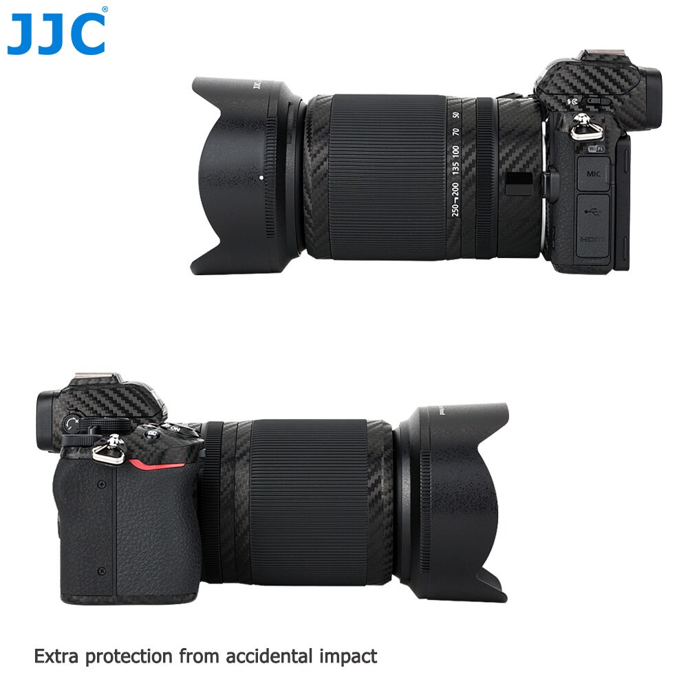 Jjc HB-90A Omkeerbare Zonnekap Compatibel Met Nikon Nikkor Z Dx 50-250Mm F/4.5-6.3 vr En Z 50Mm F1.8 S Lens Voor Nikon Z50 Z5