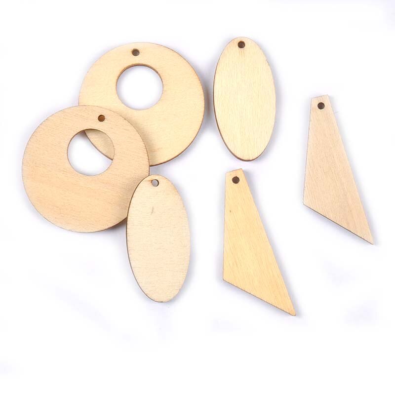 20 stk rund form naturligt træ håndværk forsyninge... – Grandado