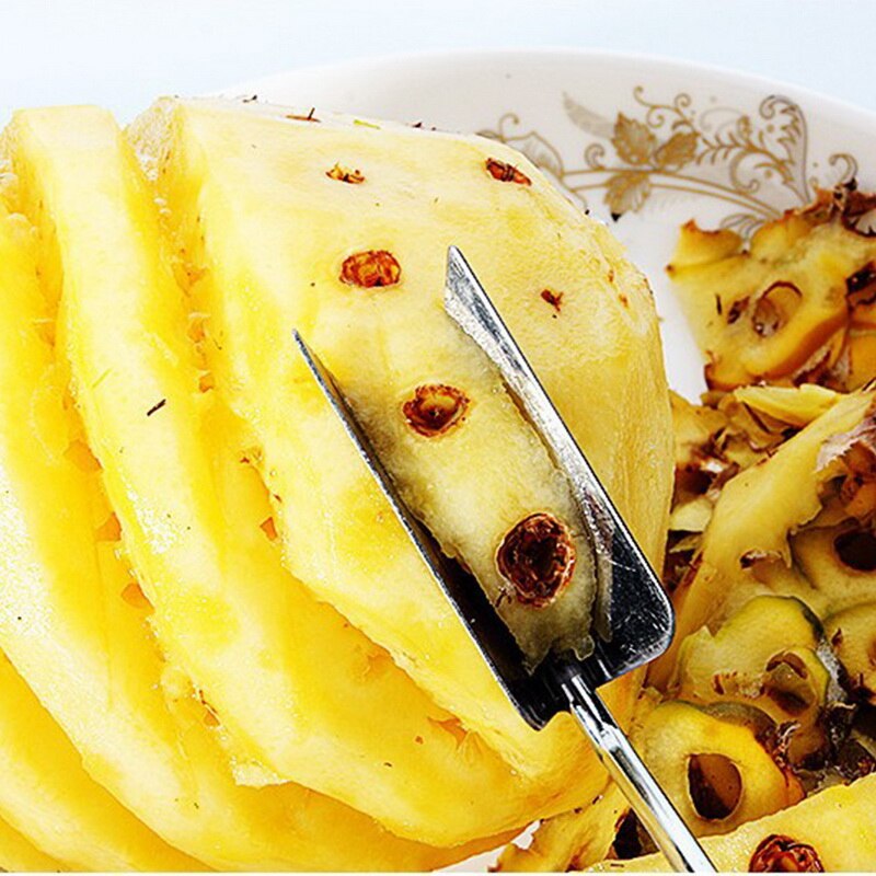 Urijk 1pc ananas udskærer ananas skåret rustfrit stål ananas øjenskræller ananas frø fjerner kniv frugtværktøj