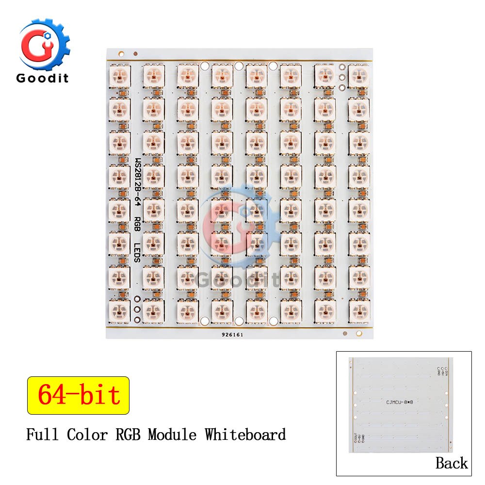 WS2812B WS2812 LED Ring Lamp Panel Light 5050 RGB 8x5 / 8x8 Bit LED Matrix 40 Bits 64 Bits Full Color 5050 RGB LED Lights: 64-bit Whiteboard