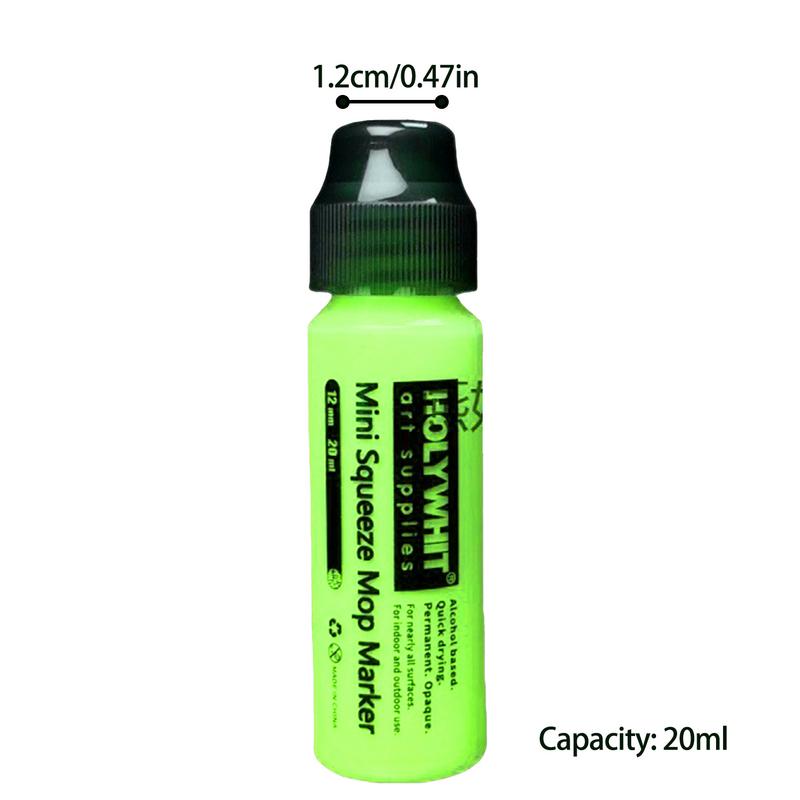 Rotulador de grafiti para resaltar, rotulador de pintura acrílica recargable, bolígrafo de firma fluorescente, suministros de pintura de grafiti, 12mm/20ml