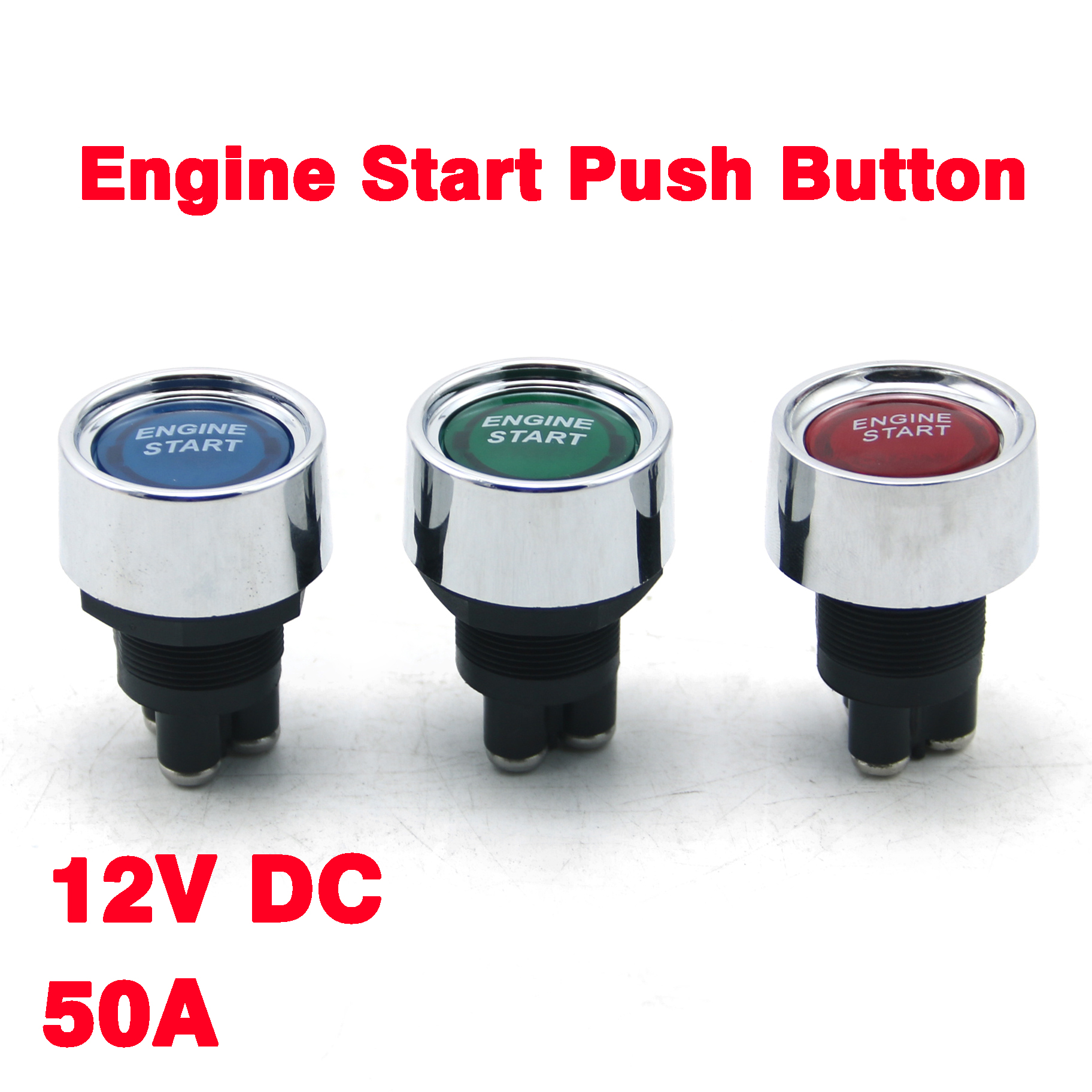 12v Car Engine Start Push Button Keyless Start Button Ignition Starter Car Engine Start Button Auto Accessories